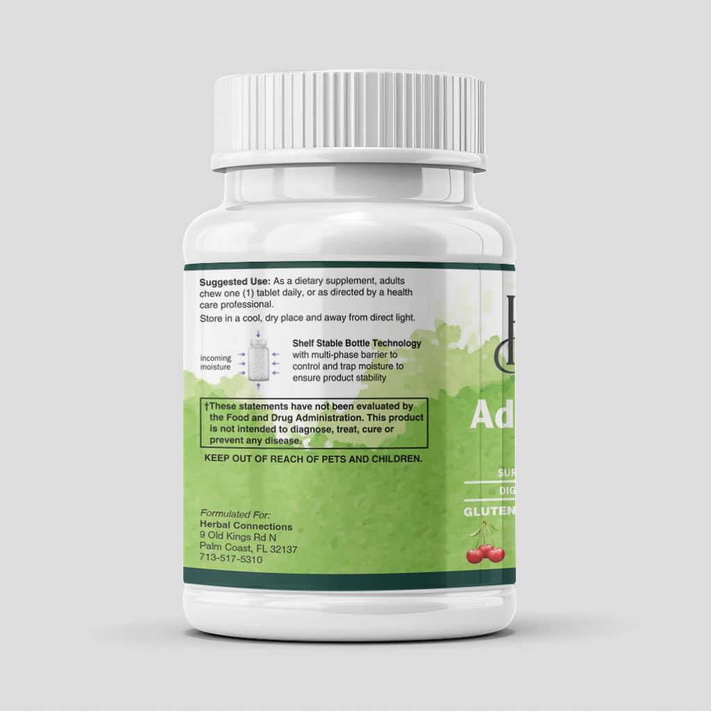 Adult Probiotic 10 Billion CFU Chewable – 21-Strain Digestive & Immune Support, Kefir Prebiotic Blend, Shelf-Stable Vegan Cherry Tablets, 60 Count