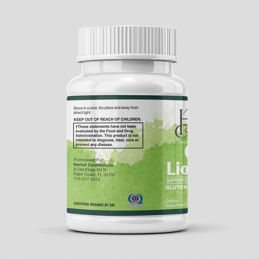 Organic Lion’s Mane Mushroom 1000 mg – Memory & Focus Nootropic, 40% Polysaccharides, Brain & Nerve Support, Vegan Non-GMO Capsules, USDA Organic, 60 Count