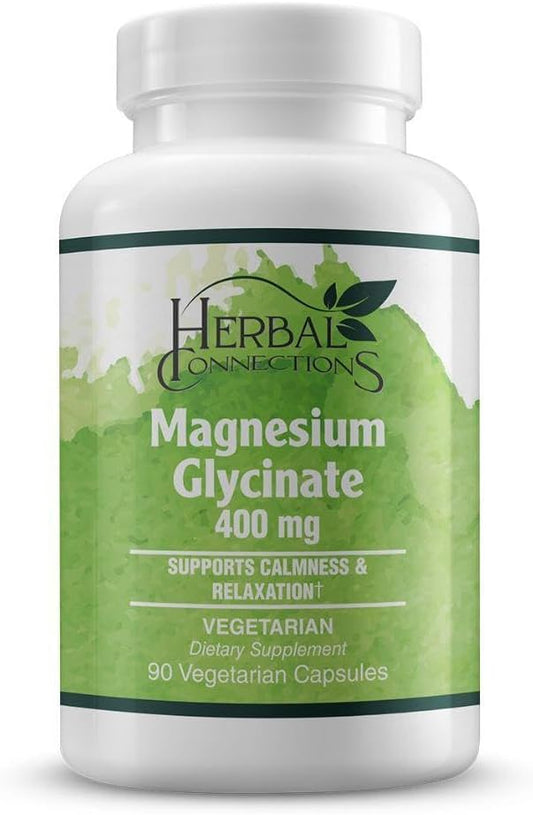 Magnesium Glycinate - Supplement to Support Stress Relief, Sleep, Heart Health, Nerves, Muscles, and Metabolism* - with Magnesium Glycinate - 90 Capsules