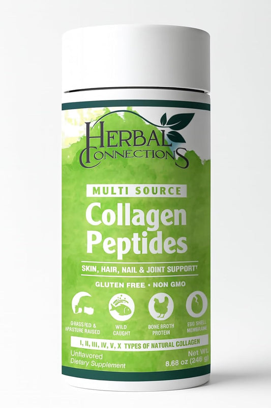 Collagen Peptides Powder - 10g Types I II III IV V X Collagen + Probiotic & Enzymes for Hair Skin Joint & Gut Support | Grass-Fed Bovine,Wild-Caught Fish,Chicken Bone Broth,Eggshell | Unflavored, 16Oz