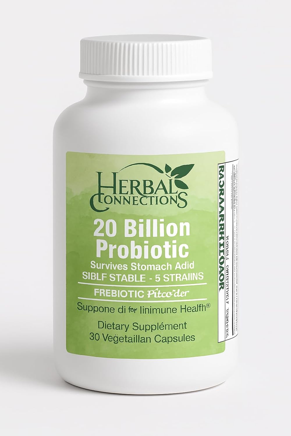 Probiotic Supplement, 20 Billion CFU, 12-Strain Blend, Capsules, Vegan, Gluten-Free, for Gut Health and Immune Support